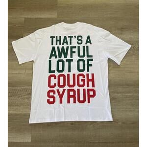 ALOCS Awful Lot of Cough Syrup T-Shirt Red Green Logo White Men's Size Medium